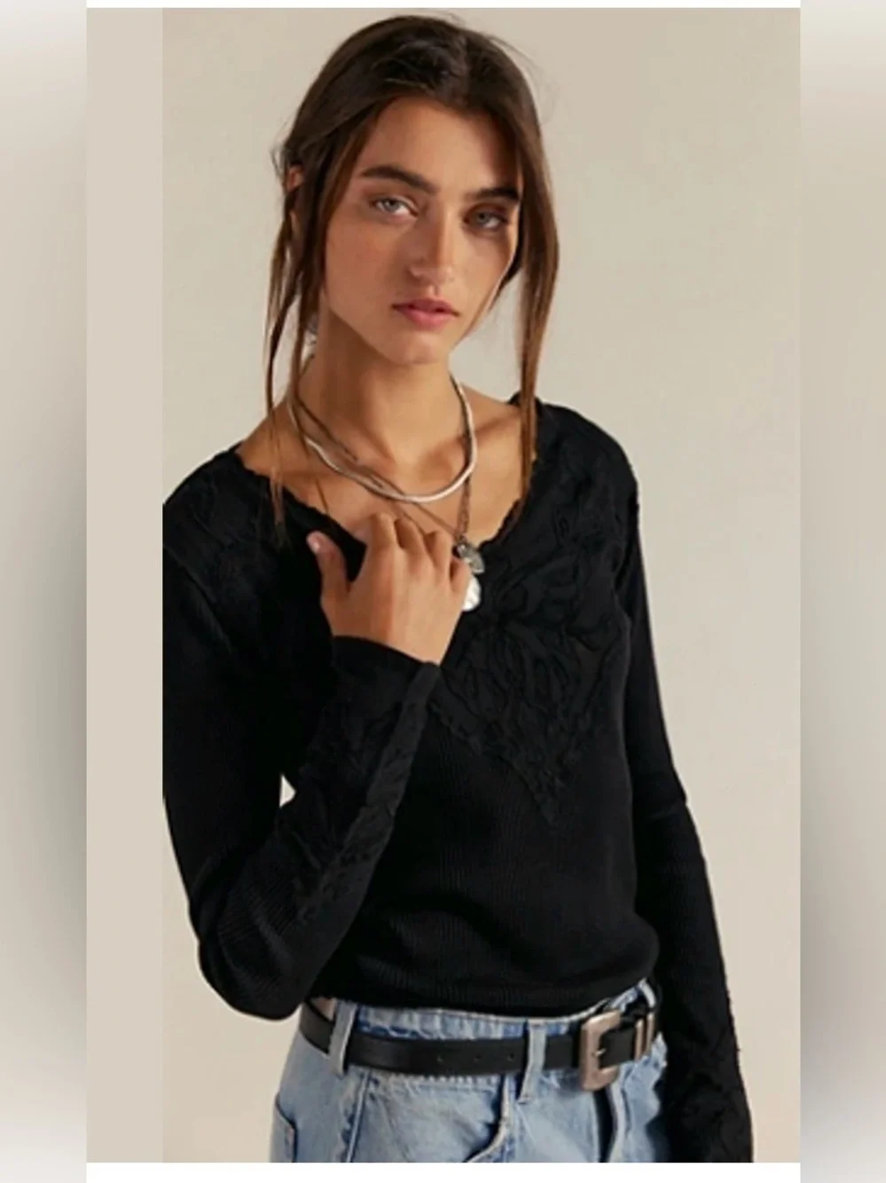 Free People Butterfly cuff. NWT. Black